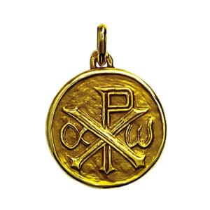 Médaille Monogramme du Christ en Or.
